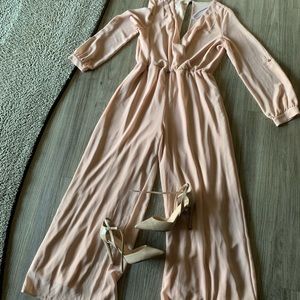 Dusty rose pink romper